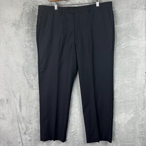 Jos A Bank Dress Suit Pants Men's Black Wool Trousers Size 38 (39x28)